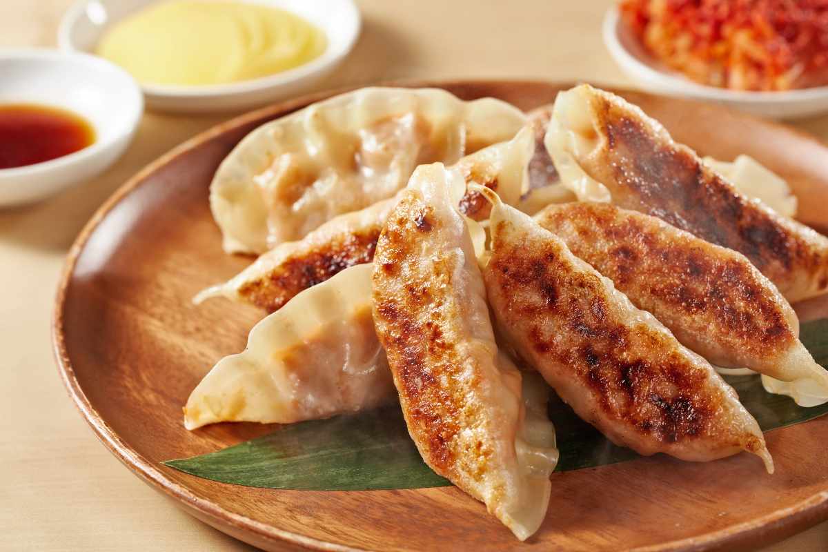 Gyoza sul piatto