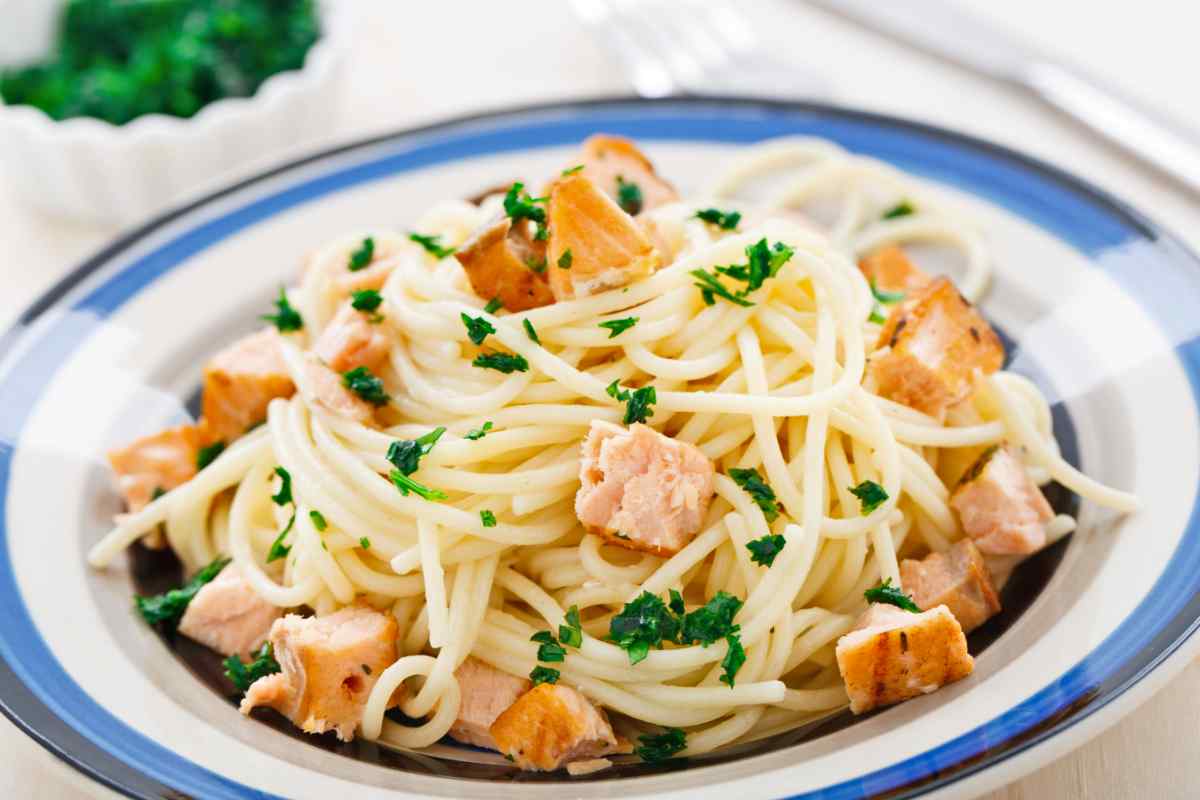 Spaghetti al salmone