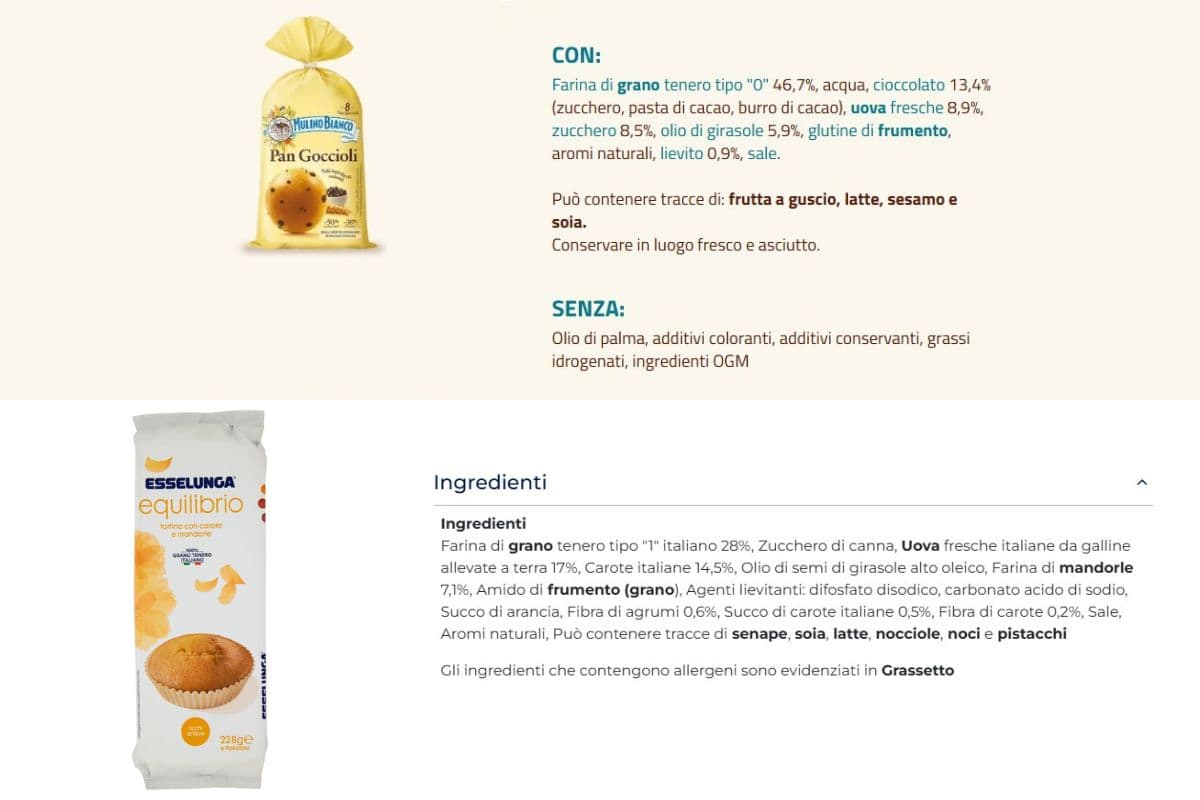 pangocciole e tortino esselunga