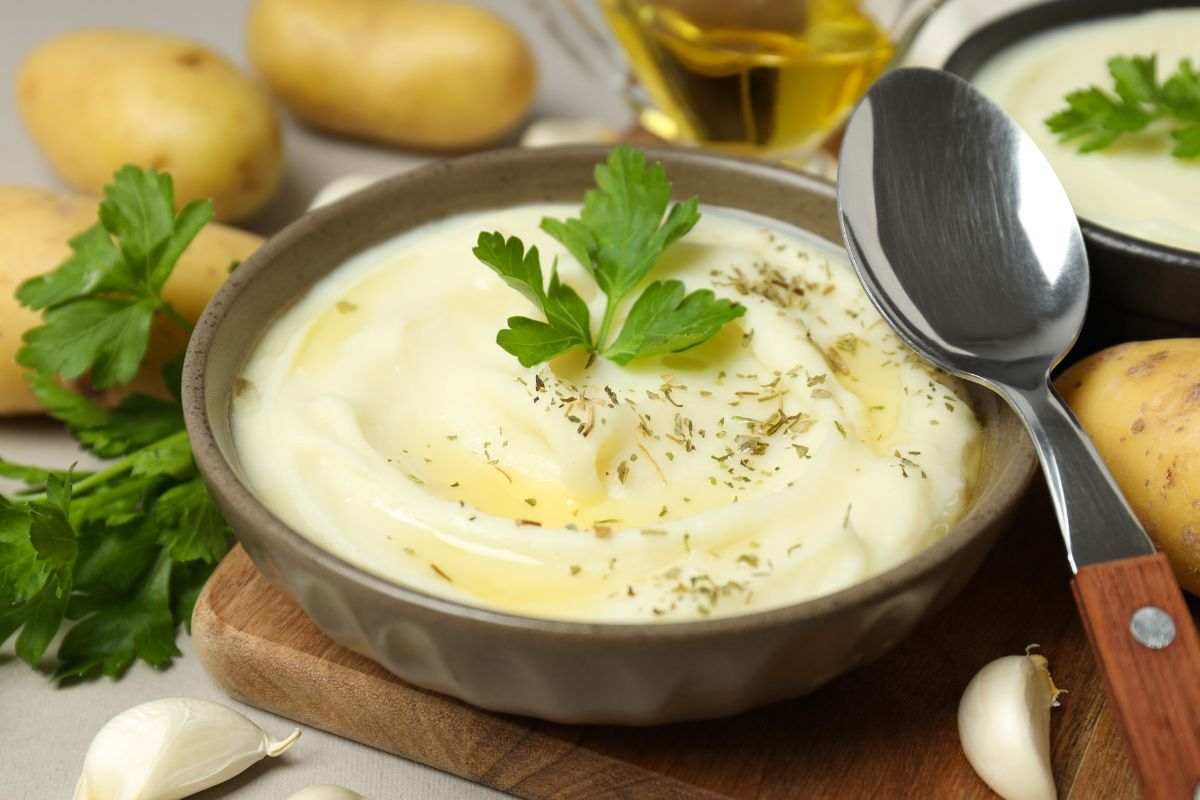 Purè di patate appena preparato