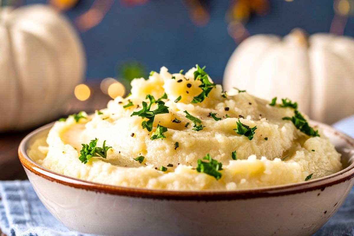 Purè di patate con erbette