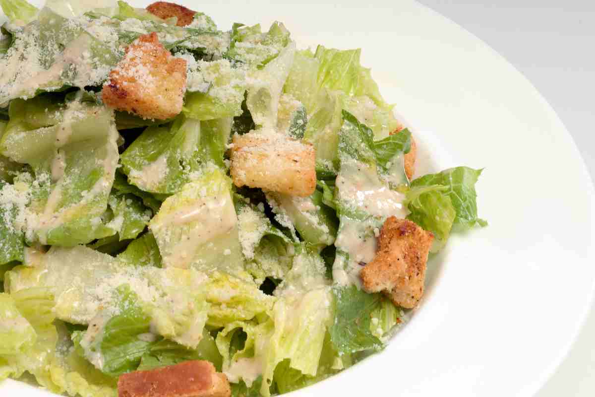 particolare di una Caesar Salad