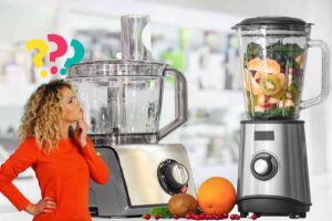 robot da cucina frullatore donna indecisa punti interrogativi