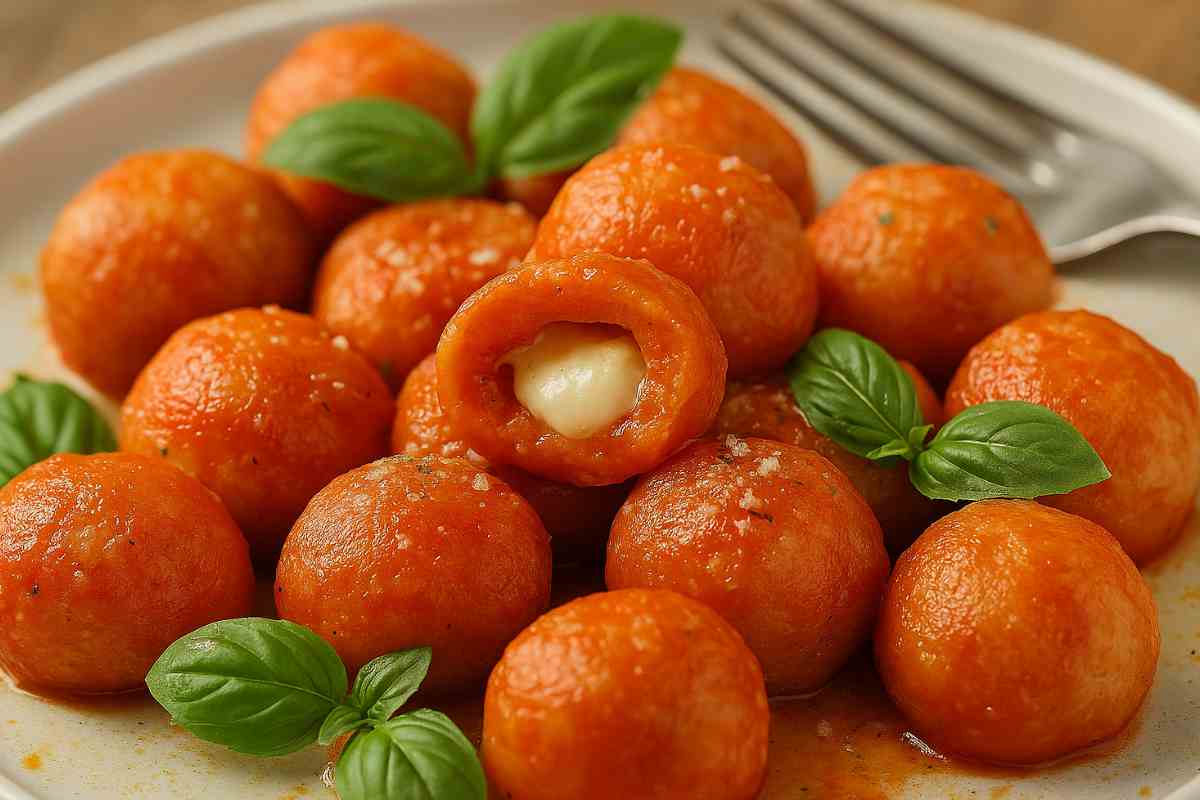gnocchi pomodoro ripieni di mozzarella