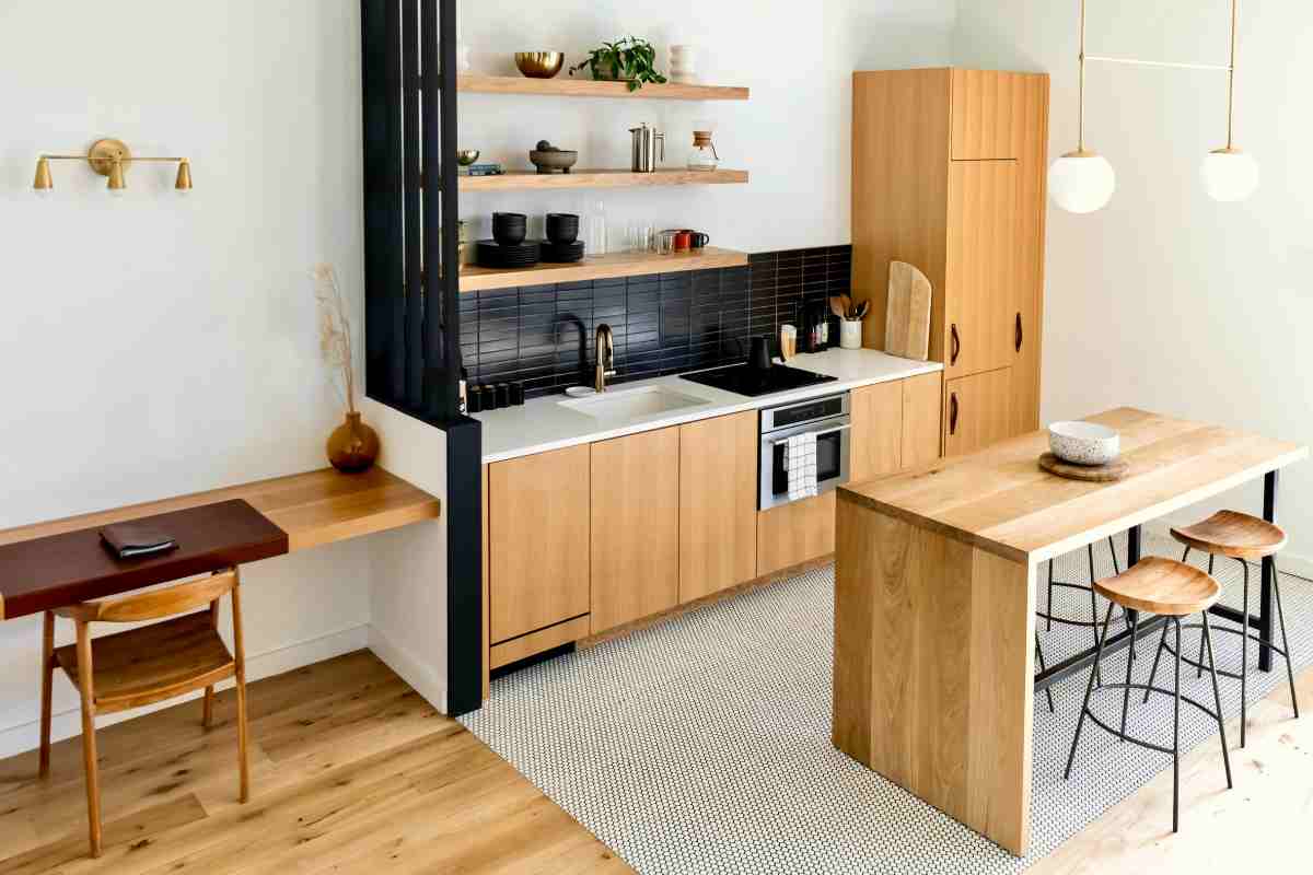 cucina pulita e organizzata