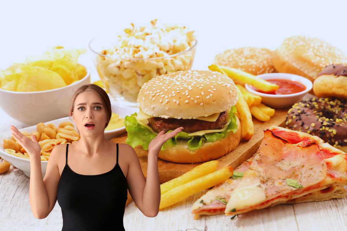 cibo spazzatura donna preoccupata